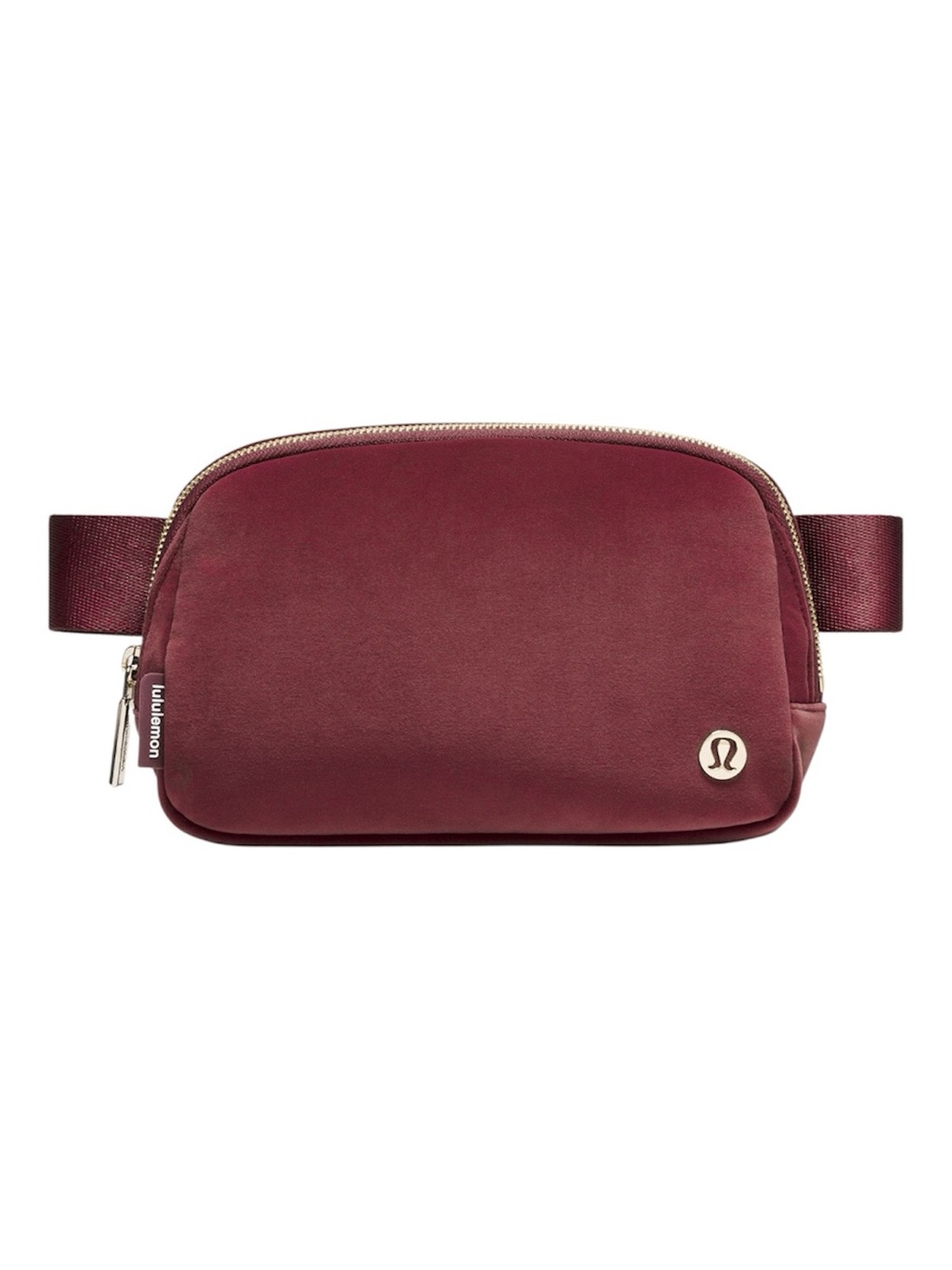 Lululemon Everywhere Belt Bag 1L Velour Wine Berry Gold NWT